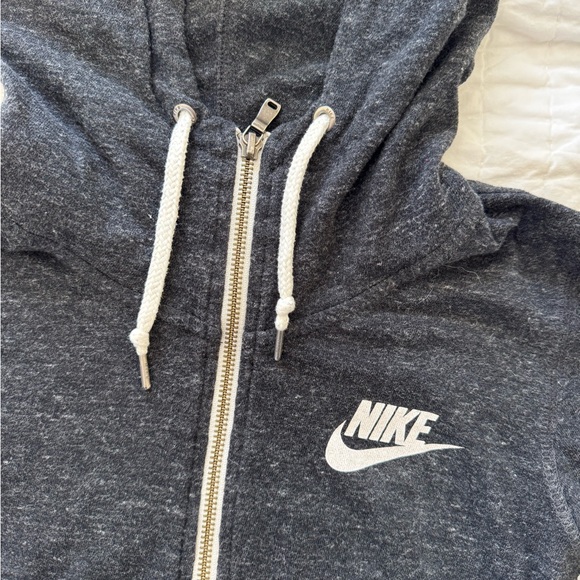 Nike Women's Dark Gray Zip-Up Hoodie - Picture 5 of 5